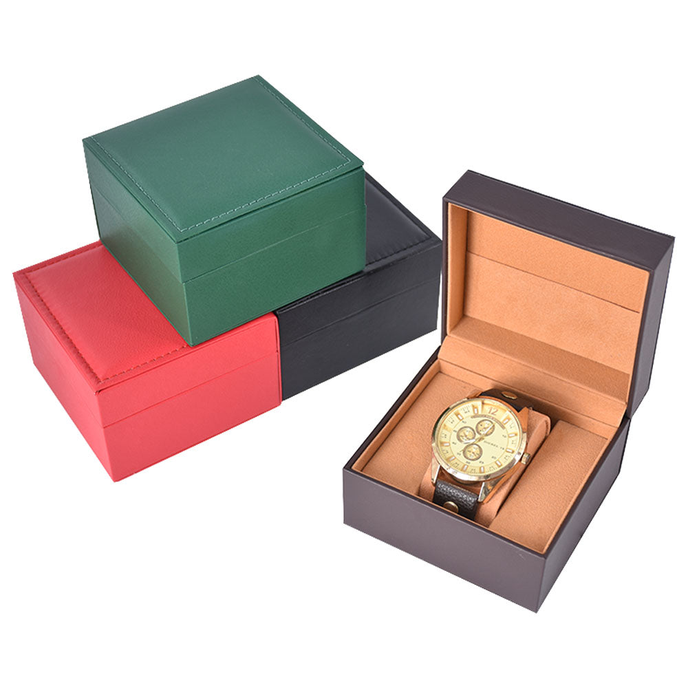Cajas para un solo reloj de PU de color naranja