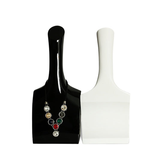 White Painted Necklace Display Bust