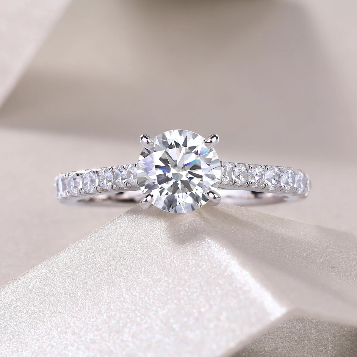 Best Selling Classics Design Moissanite Ring Silver Jewelry Women Gift Party Sterling Stone Wedding Technology party