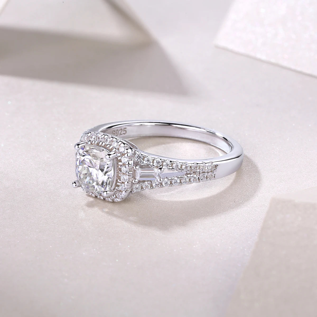 Best Selling Classics Design Moissanite Ring Silver Jewelry Women Gift Party Sterling Stone Wedding Technology party