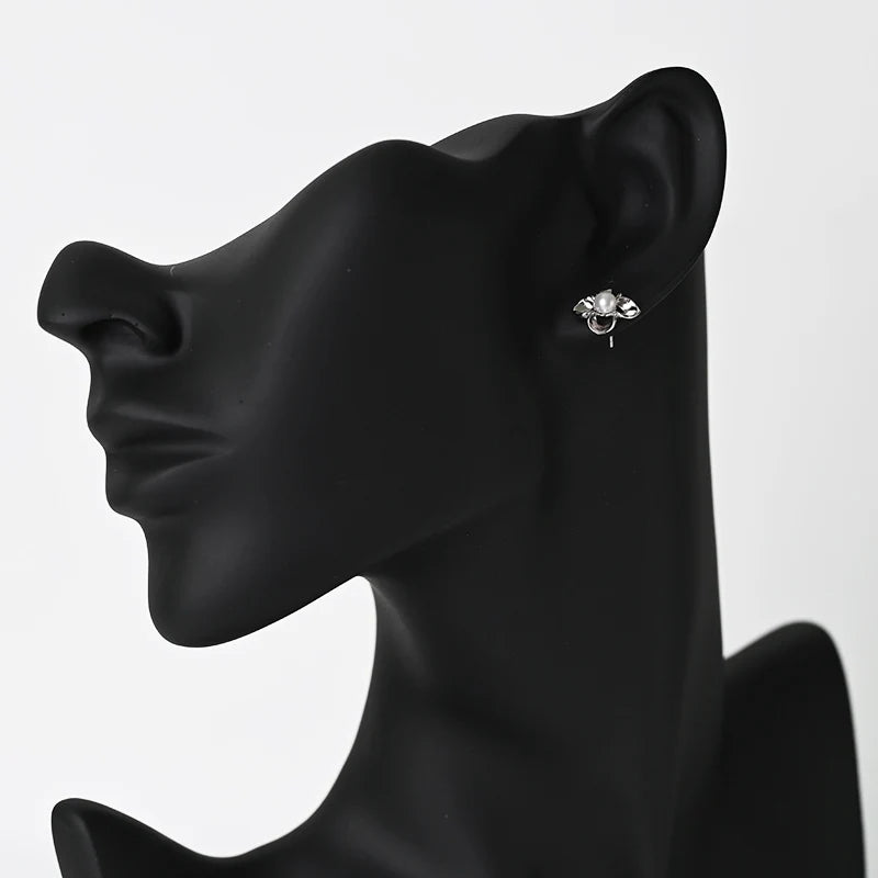 High Finish Lady 925 silver pearl flower earrings Personalized Fine Jewelry Suitable Accessory For Young Women