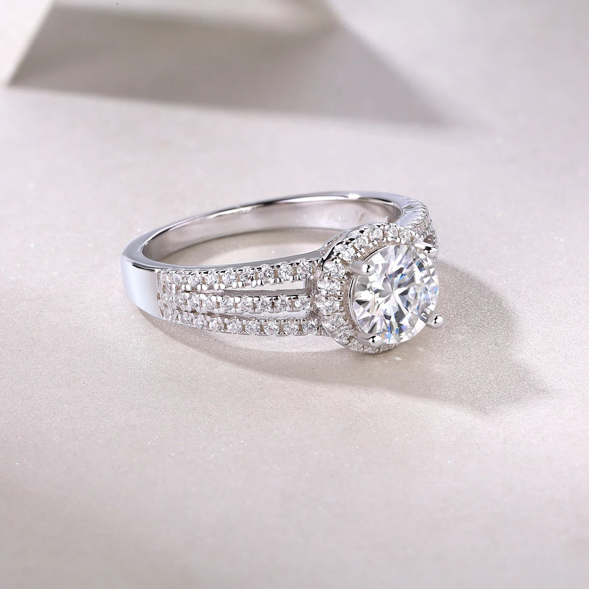Best Selling Classics Design Moissanite Ring Silver Jewelry Women Gift Party Sterling Stone Wedding Technology party