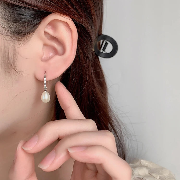 2024 Hot Sale fish hook cubic zirconia earrings gold plated 925 silver jewelry wholesale