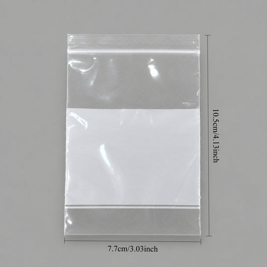Plastic Zip Bags with White Block Price For 1000pcs ,3" x 4"