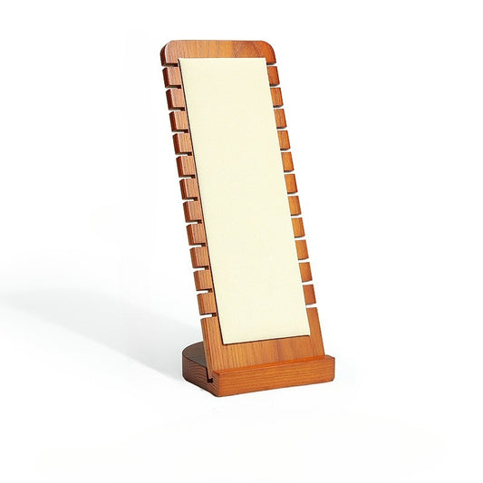 Solid Wood Jewelry Display Stand | Detachable Vertical Necklace & Pendant Organizer Holder
