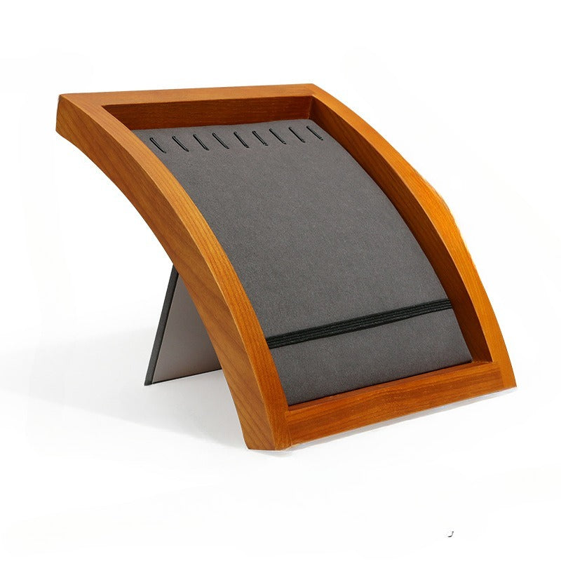 Solid Wood Jewelry Display Stand, Necklace & Pendant Organizer Rack