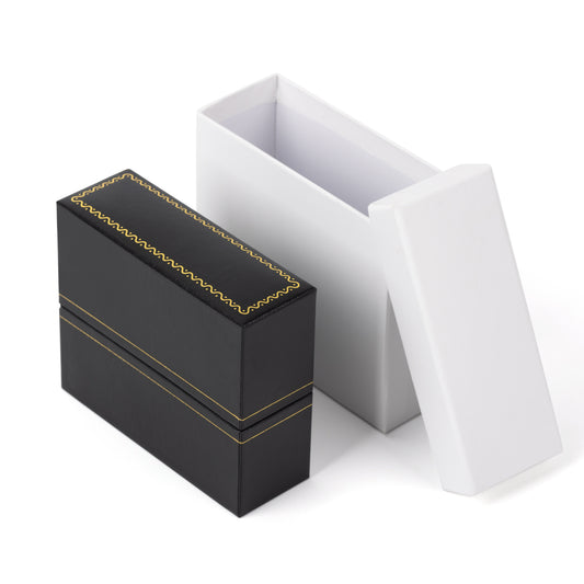 bracelet box - 12pcs Black Gold Leatherette Box Bracelet Display LW4-BK BK open view