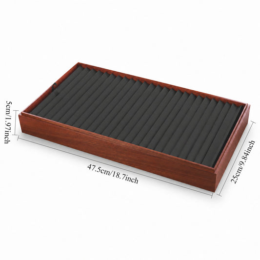 bracelet display - 24 Black Wooden Bracelet Display Tray T025BR24-BK open view