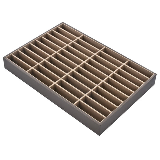 bracelet display and watch display - Gray PU Display Tray Bracelet Watch T002-BA PU-G open view