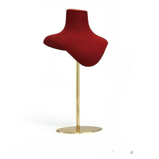 Burgundy Metal Jewelry Display Stand for Necklaces, Pendants & Earrings