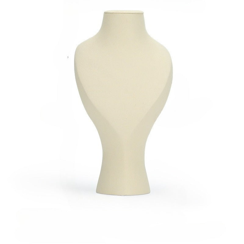 Luxury Microfiber Necklace Bust Display Stand