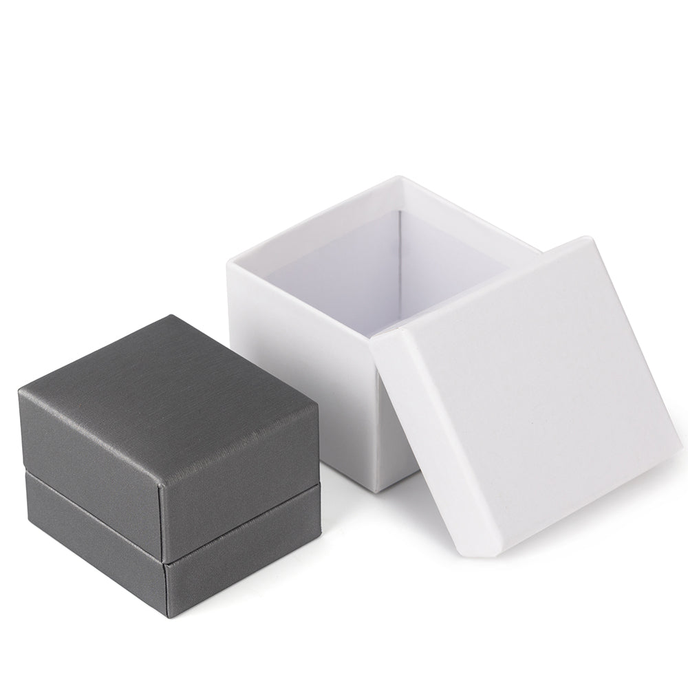 earring box and pendant box and necklace box - 24pcs Gray PU Earring Boxes Pendant Necklace PE3-GR side view