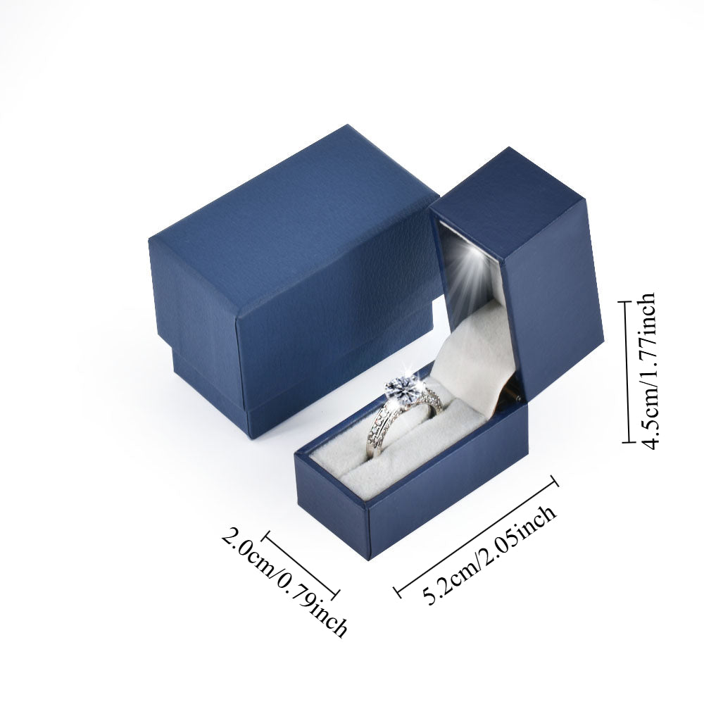 36PCS (LB51-B) Blue Mini Wedding Proposal LED Light Ring