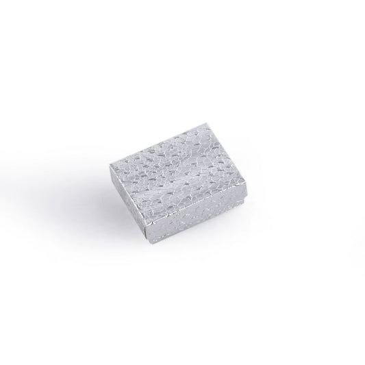 jewelry box - 100pcs Silver Cotton Boxes BX2811S open view