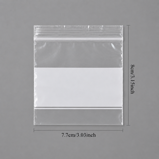 jewelry gift bags - 1000 Clear White Bags PB02-33W open view