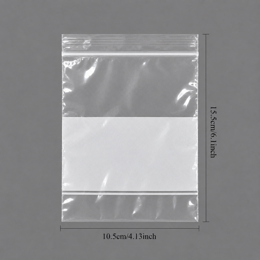 jewelry gift bags - 1000 Clear White Bags PB02-46W open view