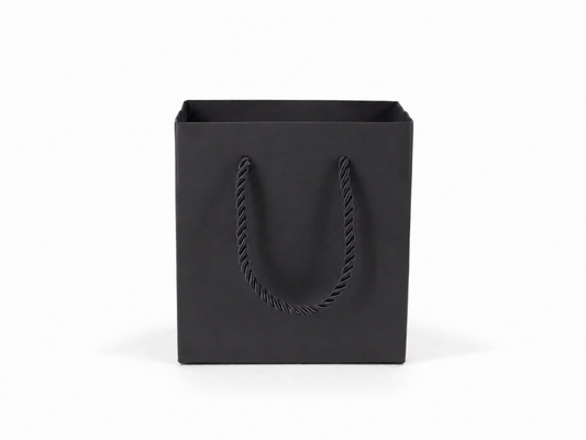 jewelry gift bags - 24-Pack Black Extra Small Gift Bags with Rope Handles 4.75 2.75 5 in SB19-BK open view
