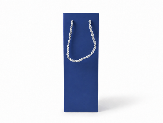 jewelry gift bags - 24-Pack Blue Small Gift Bag for Jewelry with Rope Handles 3.25 2.75 10.75 in SB24-B open view