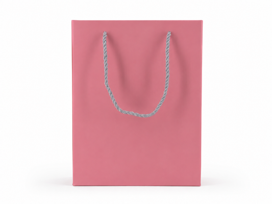 jewelry gift bags - 24-Pack Pink Jewelry Shopping Bags with Rope Handles 7.75 4.25 10.25 in SB22-P open view