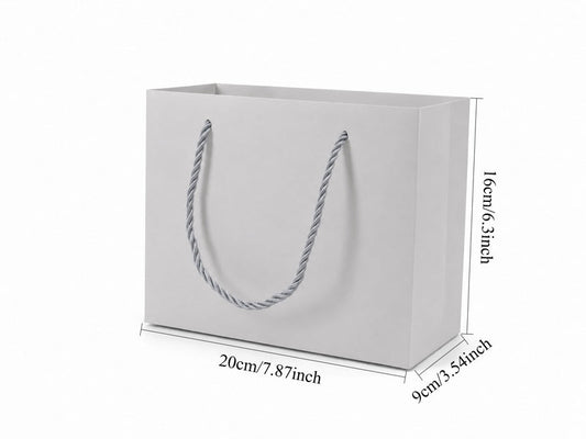 jewelry gift bags - 24-Pack White Boutique Gift Bags with Rope Handles 7.75 3.5 6.25 in SB21-W open view