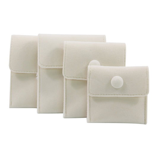 jewelry pouch - 10 Blue Pink Velvet Suede Pouch Bags Pouches JP005-V-BK S open view