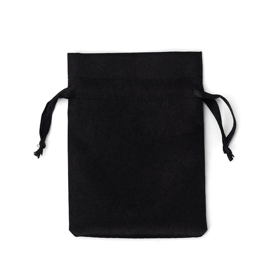jewelry pouch - 50pcs Green Champagne Satin Pouches Bags Bag JP012-SA-BK open view