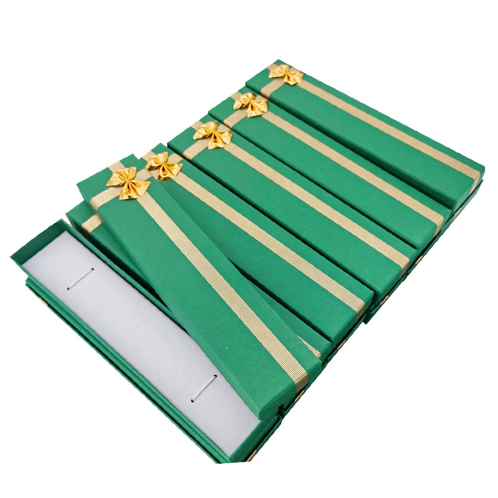 Green ribbon paper bracelet jewelry gift box, pack arrangement