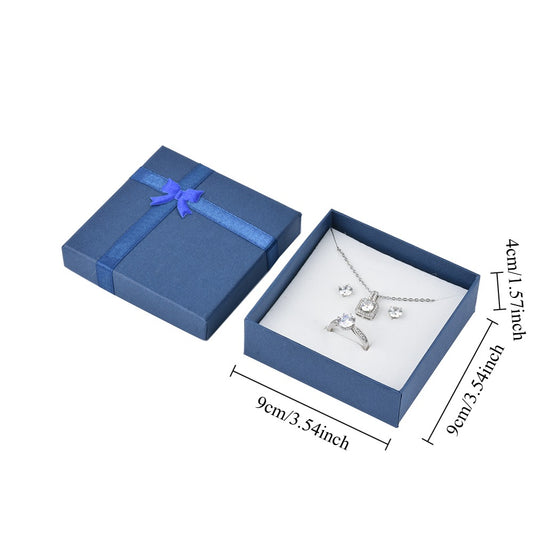 necklace box - 12pcs Blue Necklace Boxes B10-44-B open view