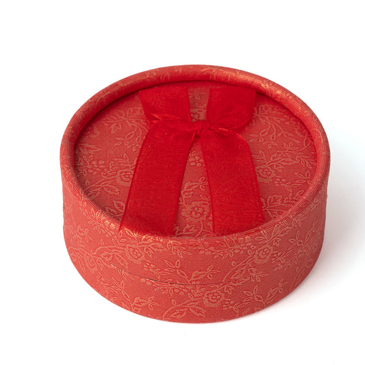 necklace box - 12pcs Gold Red Cardboard Organza Boxes Necklace B1433-R W R open view