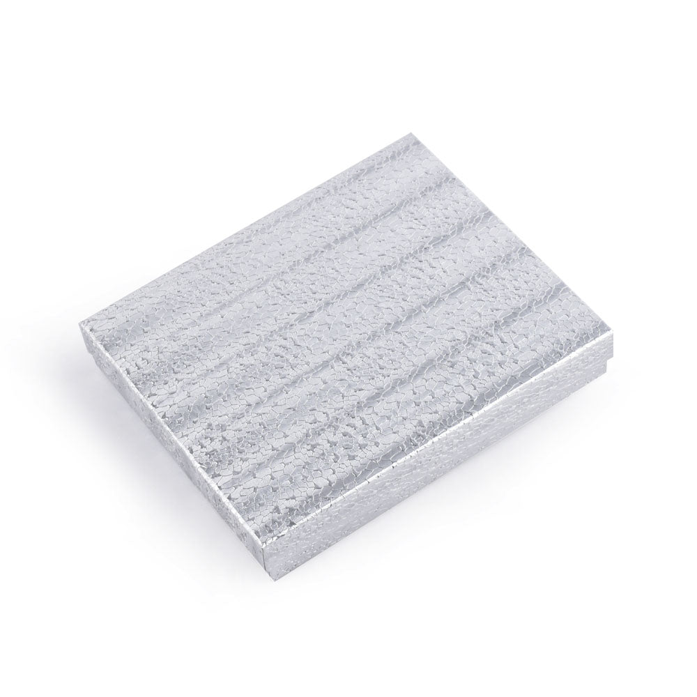 pendant box - 100pcs Silver Cotton Cardboard Boxes Pendant BX2865S open view