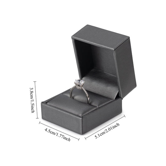 24pcs Gray PU Ring Boxes - product view 2