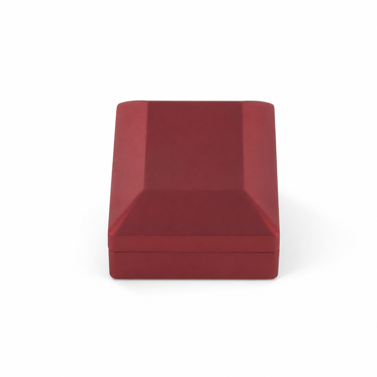 Red LED Necklace Box with Black Interior for Pendant Presentation