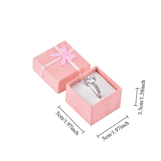 ring box - 24pcs Pink Ring Boxes B10-22-PEA open view