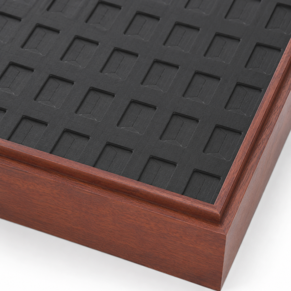 ring display - Wooden 120-Slot Ring Display Tray with Black Insert Jewelry Showcase Organizer T025R120-BK product view 05