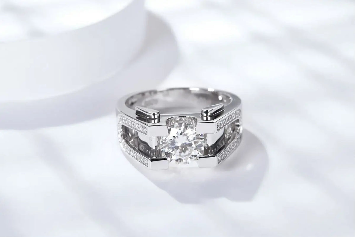 sterling silver jewelry - 925 Silver Ring SLM0058R-1CT-6 product view 06