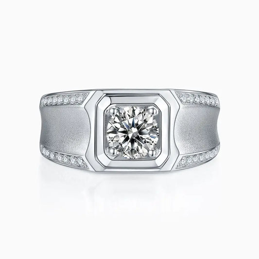 sterling silver jewelry - Silver Ring SLM0066R-silver-6 open view