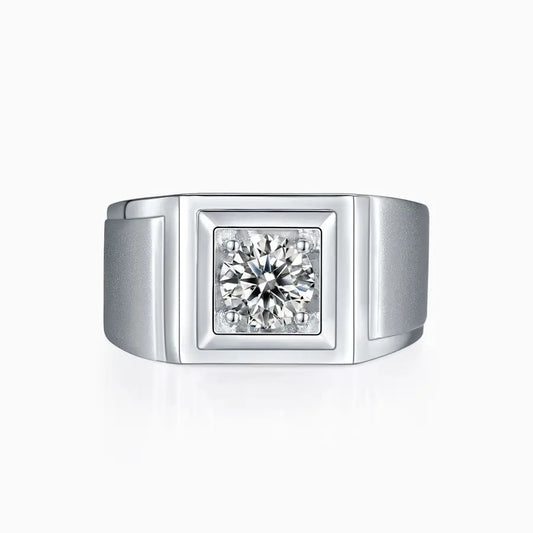 sterling silver jewelry - Silver Ring SLM0079R-White-6 open view