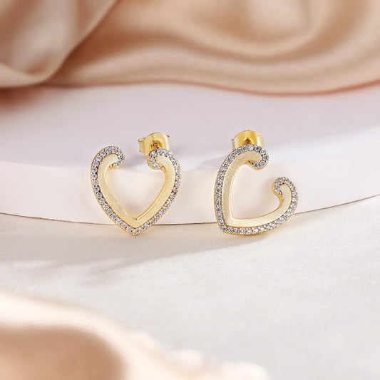 sterling silver jewelry - 925 Gold Silver Earrings SLM0034E-catalogue open view