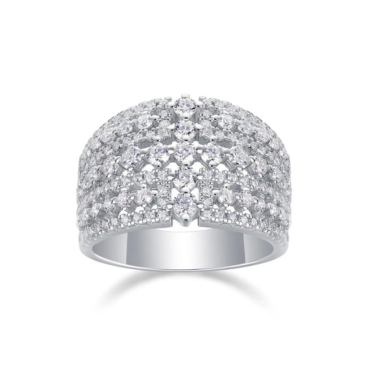 sterling silver jewelry - 925 Silver Rings Ring SLM0134R-silver-6 open view
