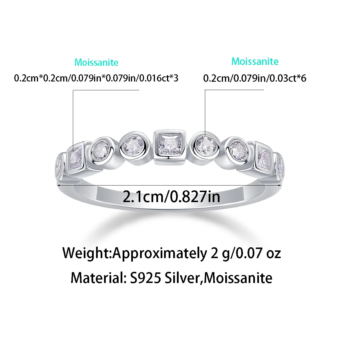 sterling silver jewelry - Silver White Ring SLM0137R-silver-6 product view 06