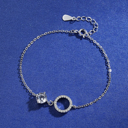 sterling silver jewelry - 925 Silver Bracelet SLM0002B-women bracelet-15+4cm open view