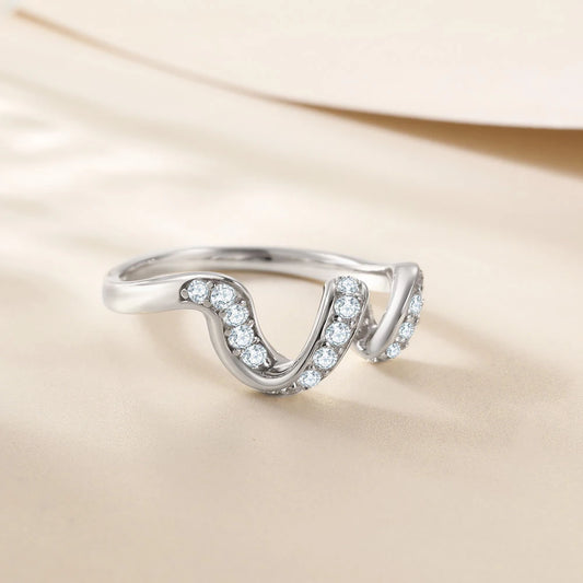 sterling silver jewelry - 925 Silver Rings SLZ0009R-twist ring-10 open view
