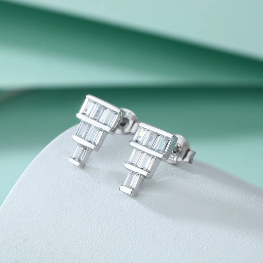 sterling silver jewelry - 925 Silver Earring Earrings SLM0018E-TLED130 open view