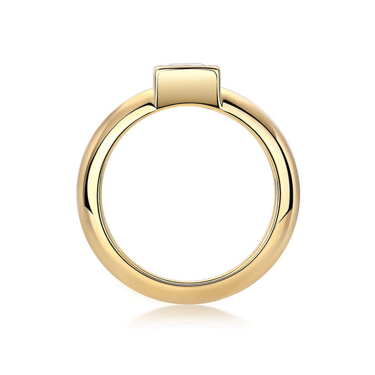 sterling silver jewelry - Gold Silver Ring SLM0125R-Gold-9 open view