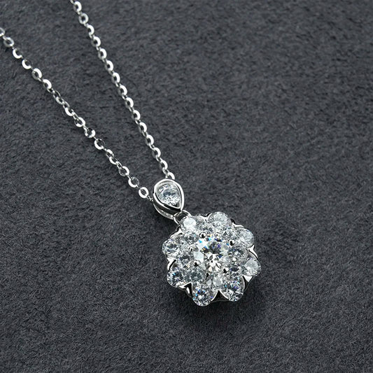 sterling silver jewelry - 925 Silver Pendant Silver Jewelry SLM0003N-Snowflake-40-45cm AJ open view