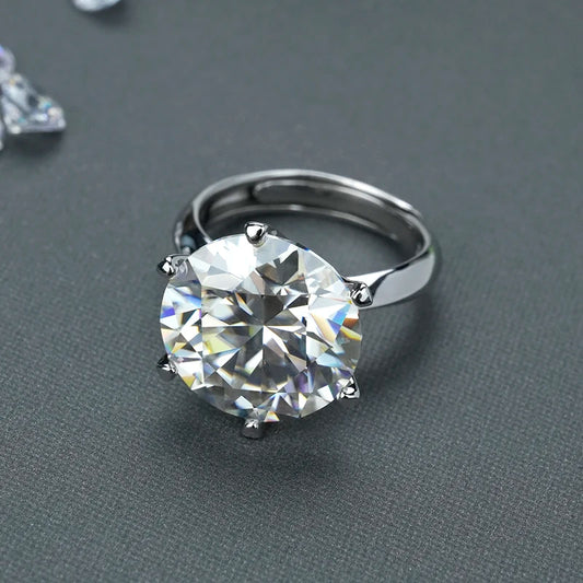 sterling silver jewelry - 925 Silver Ring SLM0004R-10.0 CT-AJ open view
