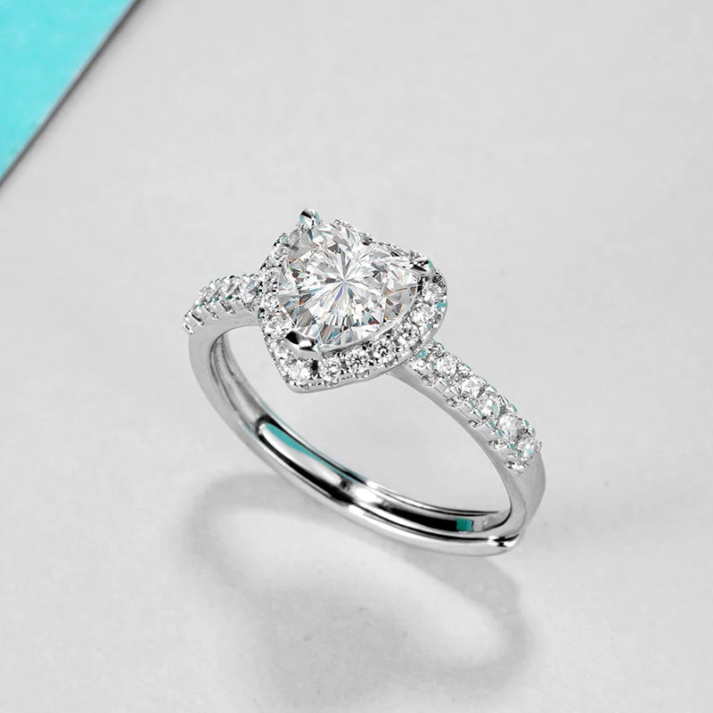 sterling silver jewelry - 925 Silver Ring SLM0012R-1.0 CT-AJ detail view
