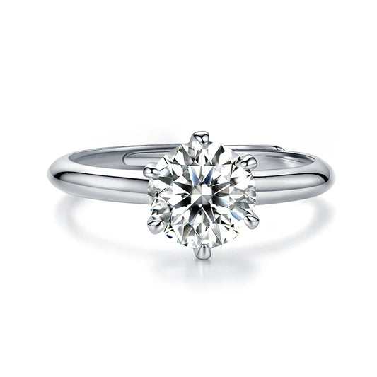 sterling silver jewelry - 925 Silver Ring SLM0020R-5 CT-AJ open view