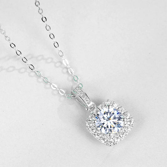 sterling silver jewelry - 925 Silver Pendant Necklace SLM0022N-2 CT-40-45cm AJ open view