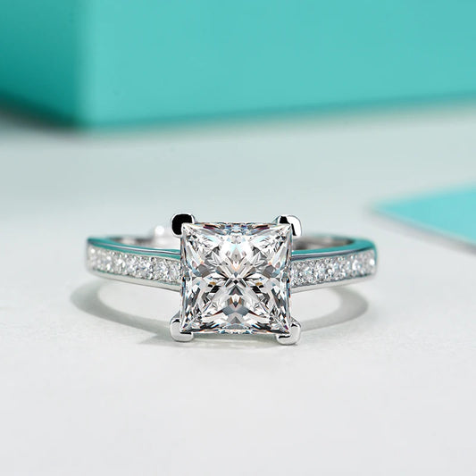 sterling silver jewelry - 925 Silver Ring SLM0023R-1.0 CT-AJ open view